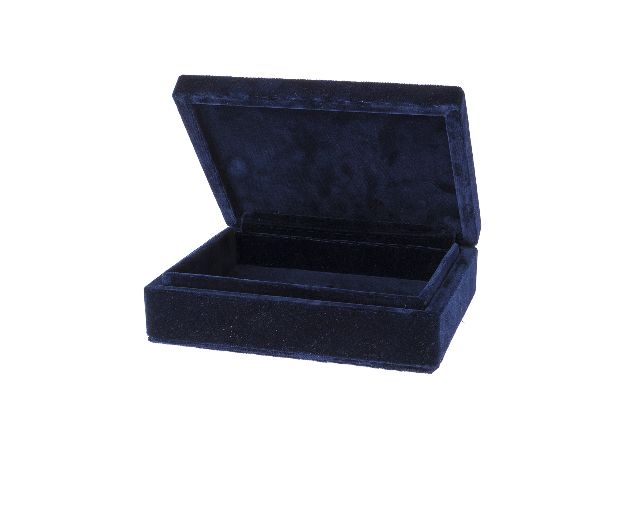 Scatola Portagioie Argento E Velluto Blu Selezione Zanolli 8654 248sc536b