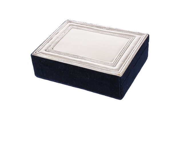 Scatola Portagioie Argento E Velluto Blu Selezione Zanolli 8654 248sc536b