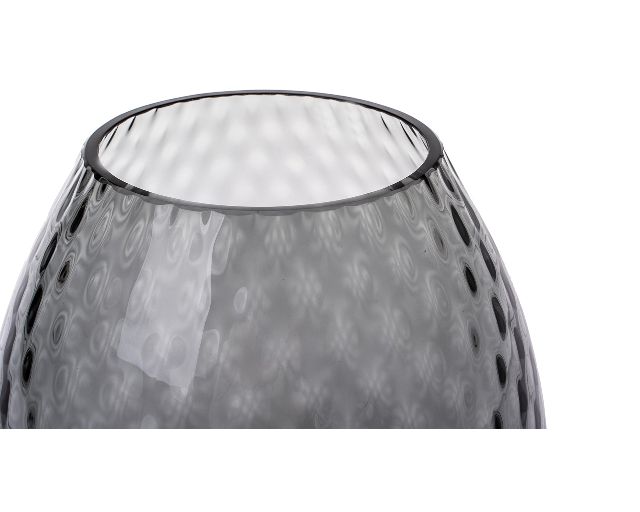 Vaso Portacandela Macrame Xl Vetro Di Murano Color Grigio Nasonmoretti 174187 843macramexlosb