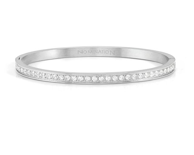 Bracciale pretty bangles acciaio con zirconi bianchi