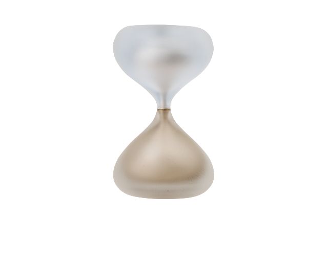 Hourglass sommersa murano glass iceberg and brown