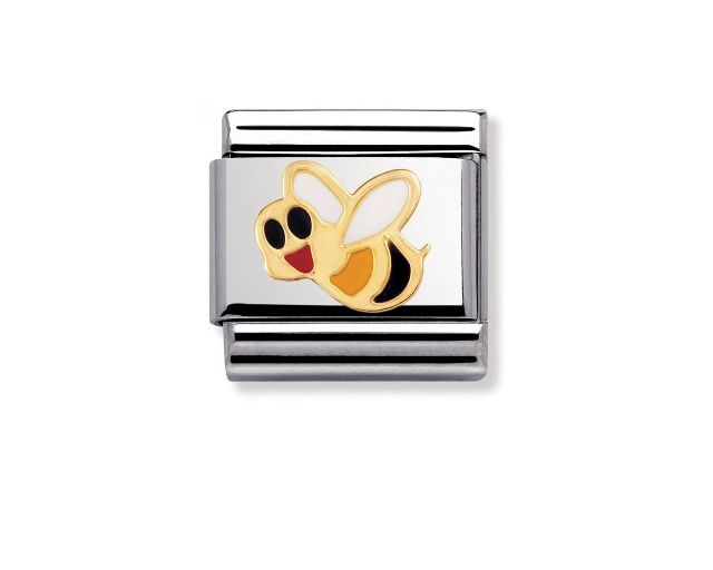 Ape composable acciaio oro e smalto