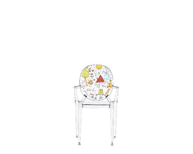 Sedia Lou Lou Ghost Trasparente Con Casa Kartell