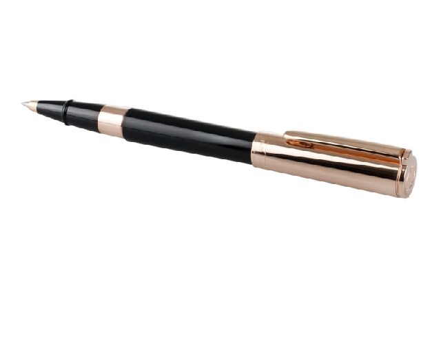 Roller pen tu metal cap black and rosè gold