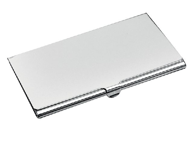 Business card holder classic silver plated