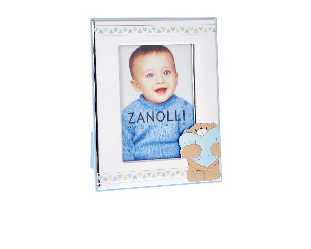Picture frame forever friends pvd silver teddy bear blue