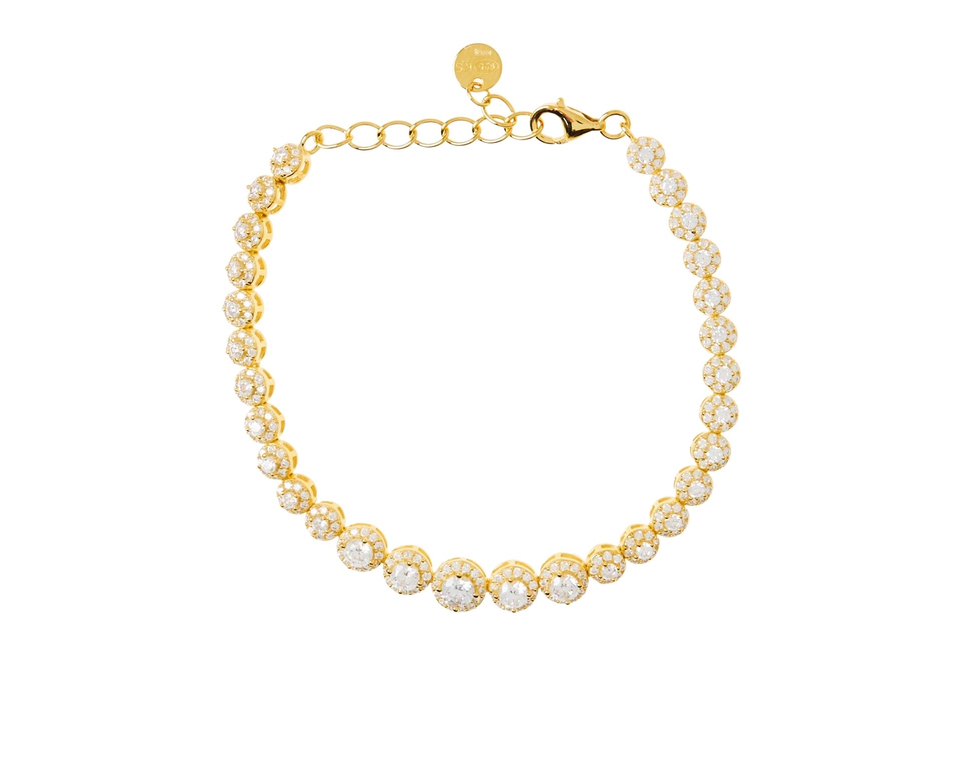 Bracelet Silver With Gold Finish And Cubic Zirconia Sovrani 181436 814j9401