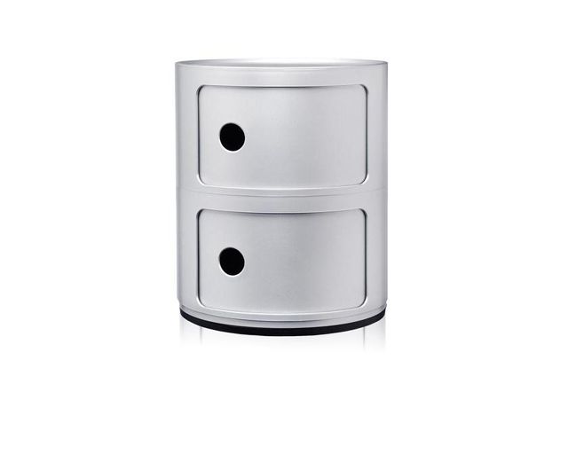 Drawer componibile recycled two elements silver