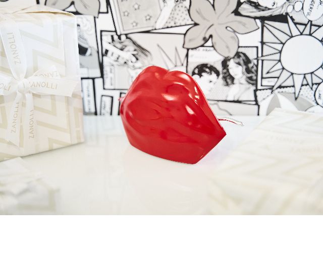 Scultura Bocca Rossa E Peperoncino Rosso Selezione Zanolli 182177 875pp0309