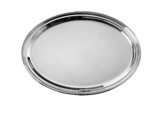 Vassoio ovale silver plated in stile inglese