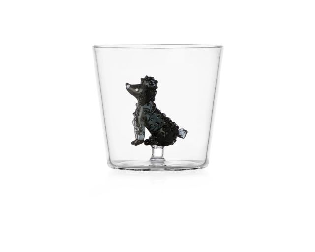 Tumbler glass dogs poodle