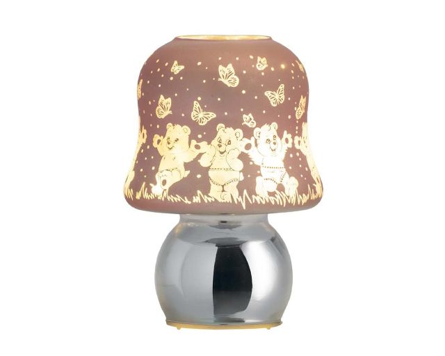 Lampada abatjour orsetti rosa