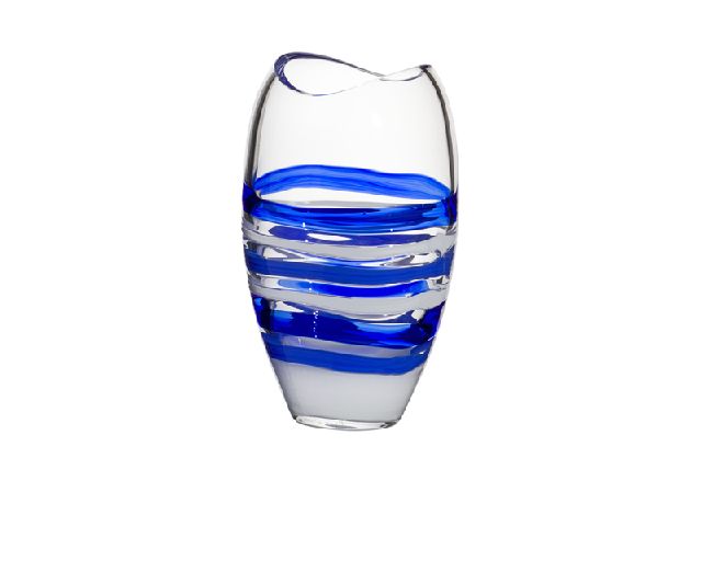 Vaso ellisse st. tropez vetro di murano