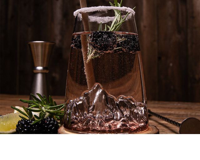 Bicchiere Long Drink Topographic Monte Bianco Alaskan Maker 189445 200vdb