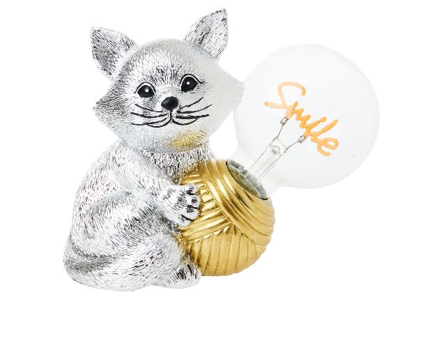 Lampada gatto con bulbo smile