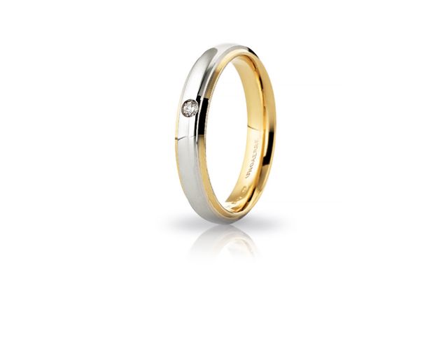 Fede cassiopea oro 750‰ con diamante