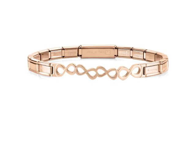 Bracciale trendsetter infinito acciaio rosè