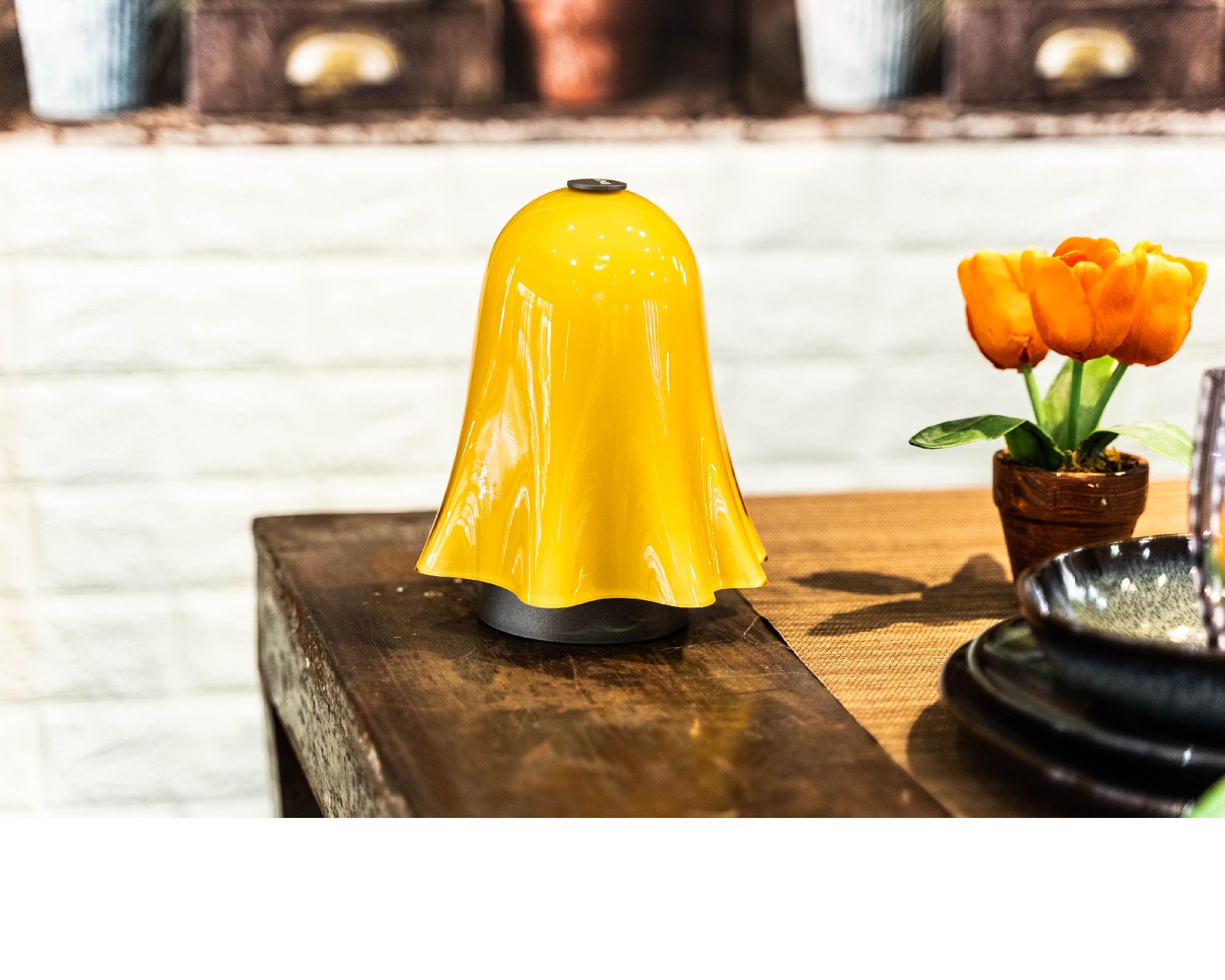 Table Lamp Fantasmino Murano Glass Amber Venini 174991 93184760aa