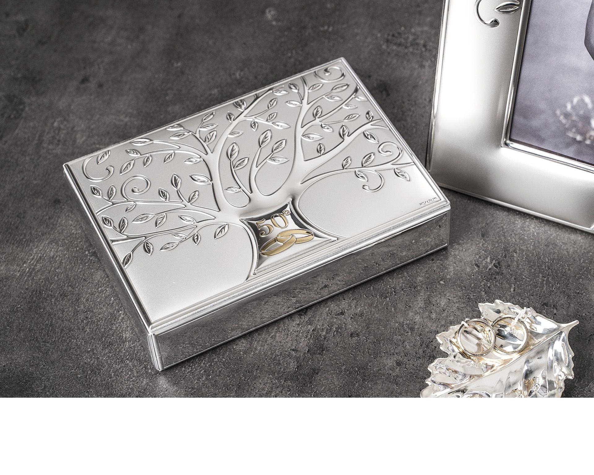 Casket 50 Anniversary Bilaminated Silver Tree Of Life Selezione Zanolli