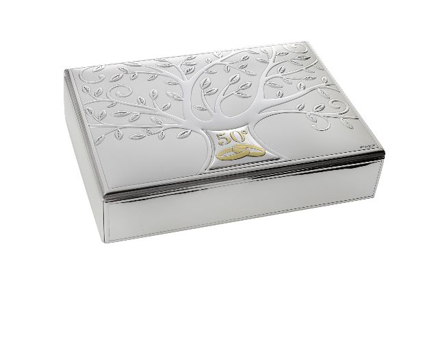 Casket 50 Anniversary Bilaminated Silver Tree Of Life Selezione Zanolli