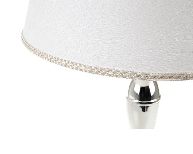 Lamp Silver With White Lampshade Selezione Zanolli