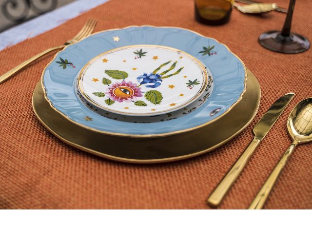 Piatto Piano La Tavola Scomposta Porcellana Bitossi Home 162453 954ftb00050