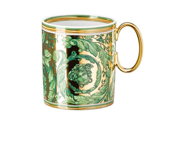 Bicchiere con manico medusa garland green porcellana