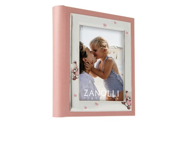 Photo album teddy bear with heart pink