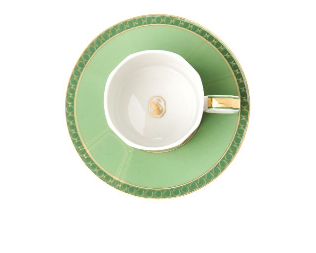 Set Tazze Espresso Signum Fern Porcellana Con Piattino Swarovski X Rosenthal 183940 I1057042634914715