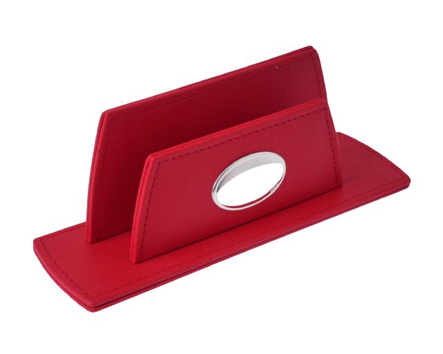 Office Set Bilaminated Silver 5 Pieces Red Selezione Zanolli
