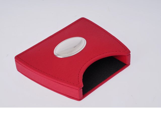 Office Set Bilaminated Silver 5 Pieces Red Selezione Zanolli