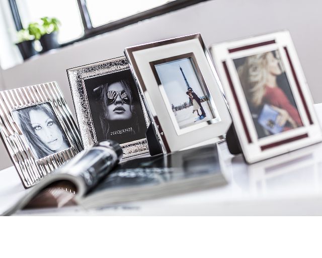 Picture Frame Steel And White Leather Selezione Zanolli