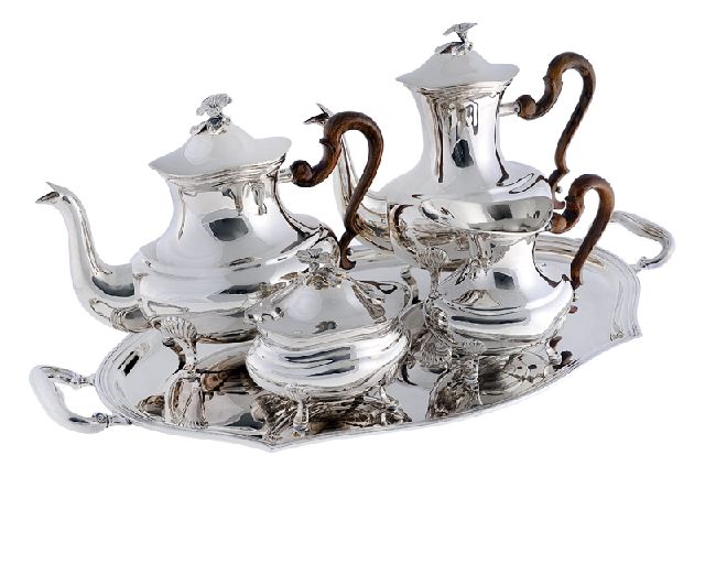 Servizio Da Caffe Argento Barocco Piemontese Selezione Zanolli