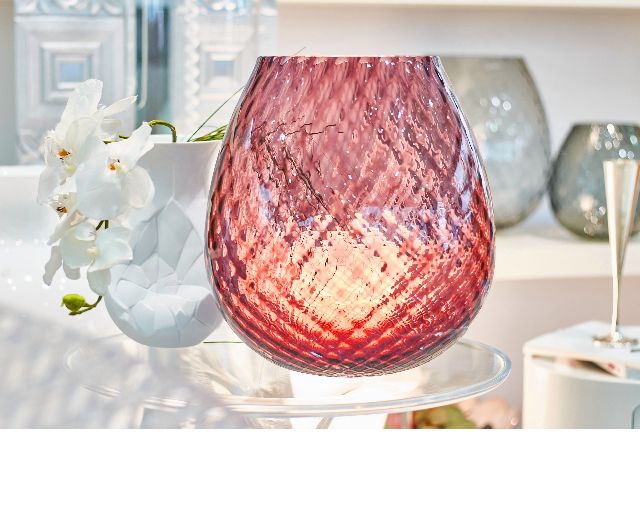 Vaso Portacandela Macrame Xxl Vetro Di Murano Color Rubino Nasonmoretti 174262 843macramexxlub