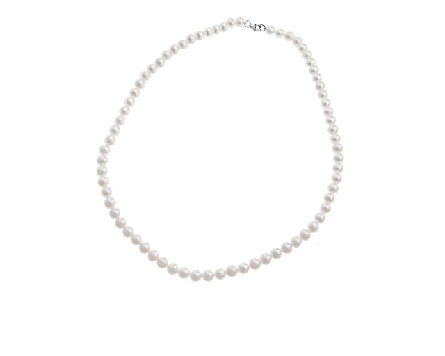 Necklace gold 750‰ and white pearls grown 24 months
