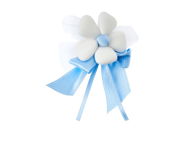 Favor with blue satin bow