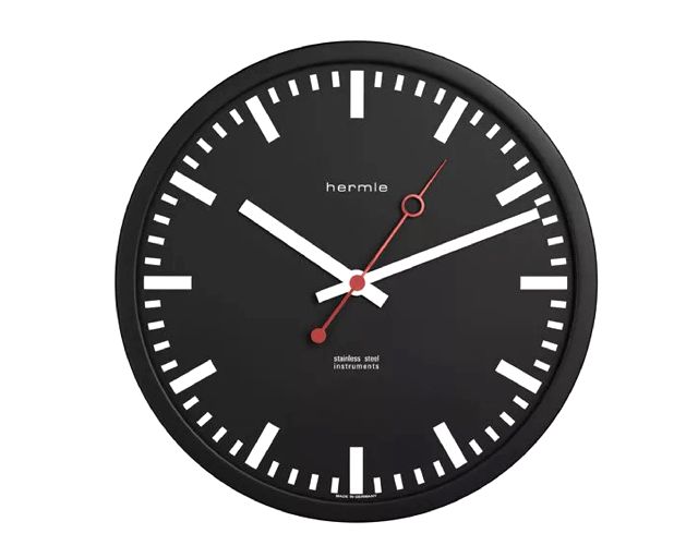 Wall clock steel