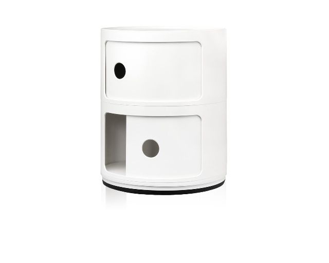 Cassettiera Componibile A Due Elementi Colore Bianco Kartell