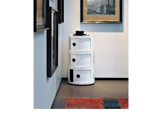 Cassettiera Componibile A Due Elementi Colore Bianco Kartell