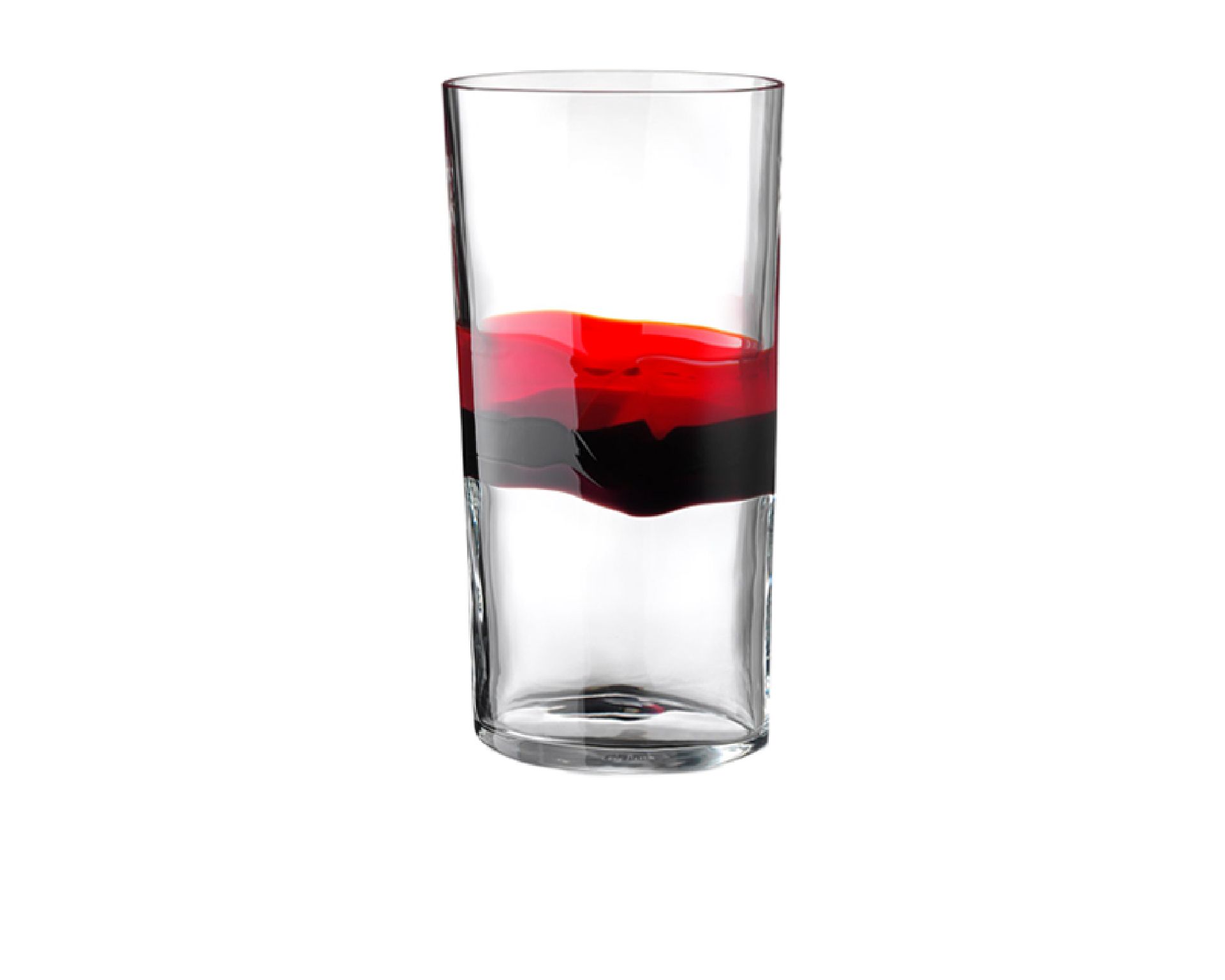 Vase Ovale Murano Glass Red And Black Carlo Moretti 40180 677601r97a