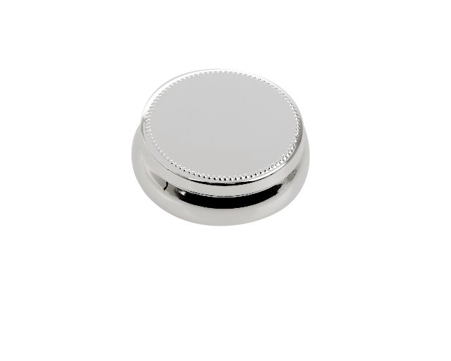 Round pill box silver beaded model