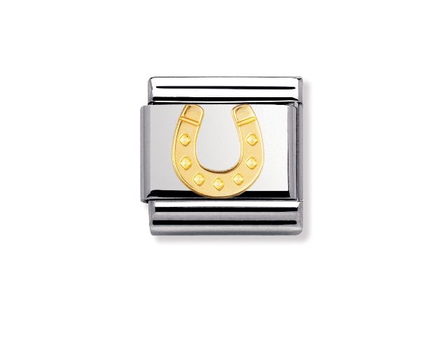 Ferro di cavallo danese composable acciaio e oro