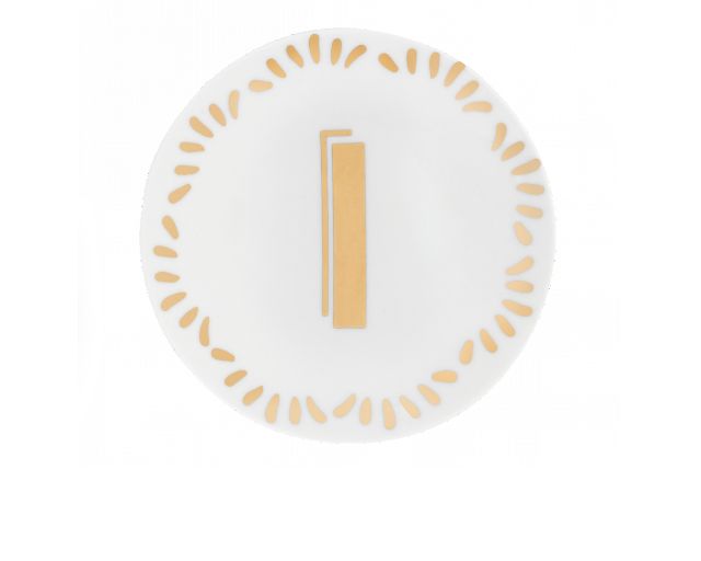 Little Plate Lettering Porcelain Letter I Bitossi Home 162602 954let00009