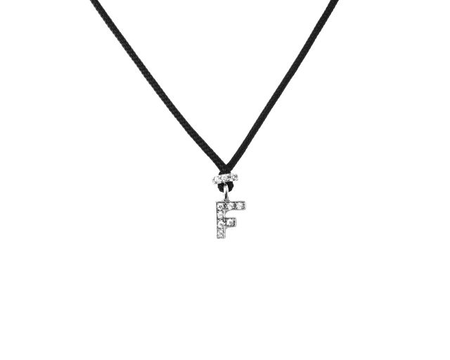 Necklace gold 750‰ with pendant letter f