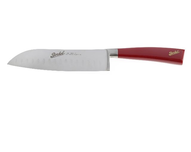 Coltello Santoku Elegance Acciaio Con Manico Rosso Berkel 149687 8401sa18srrbl