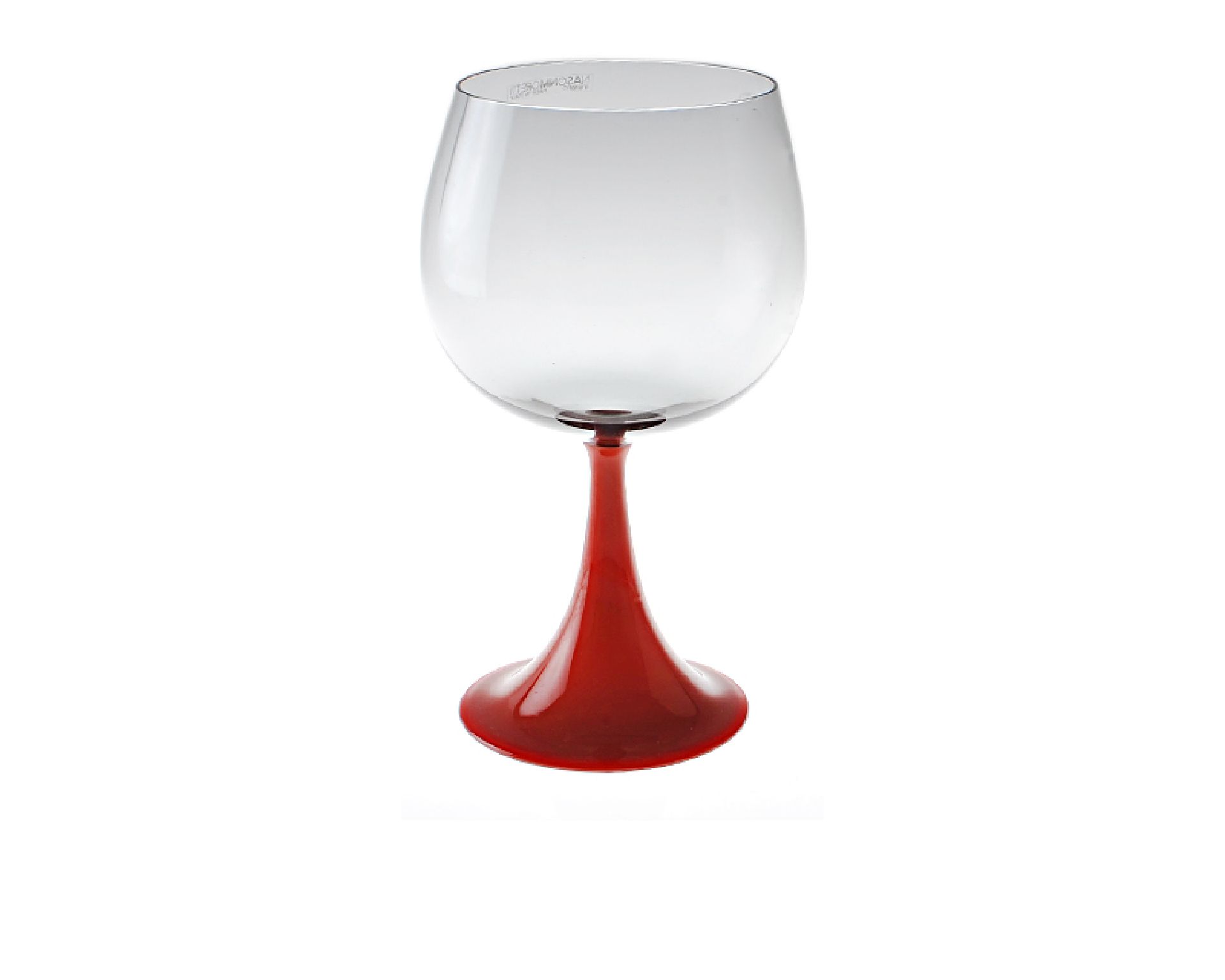 Calice Borgogna Burlesque Vetro Di Murano Corallo Grigio Nasonmoretti 56344 843bur01bg