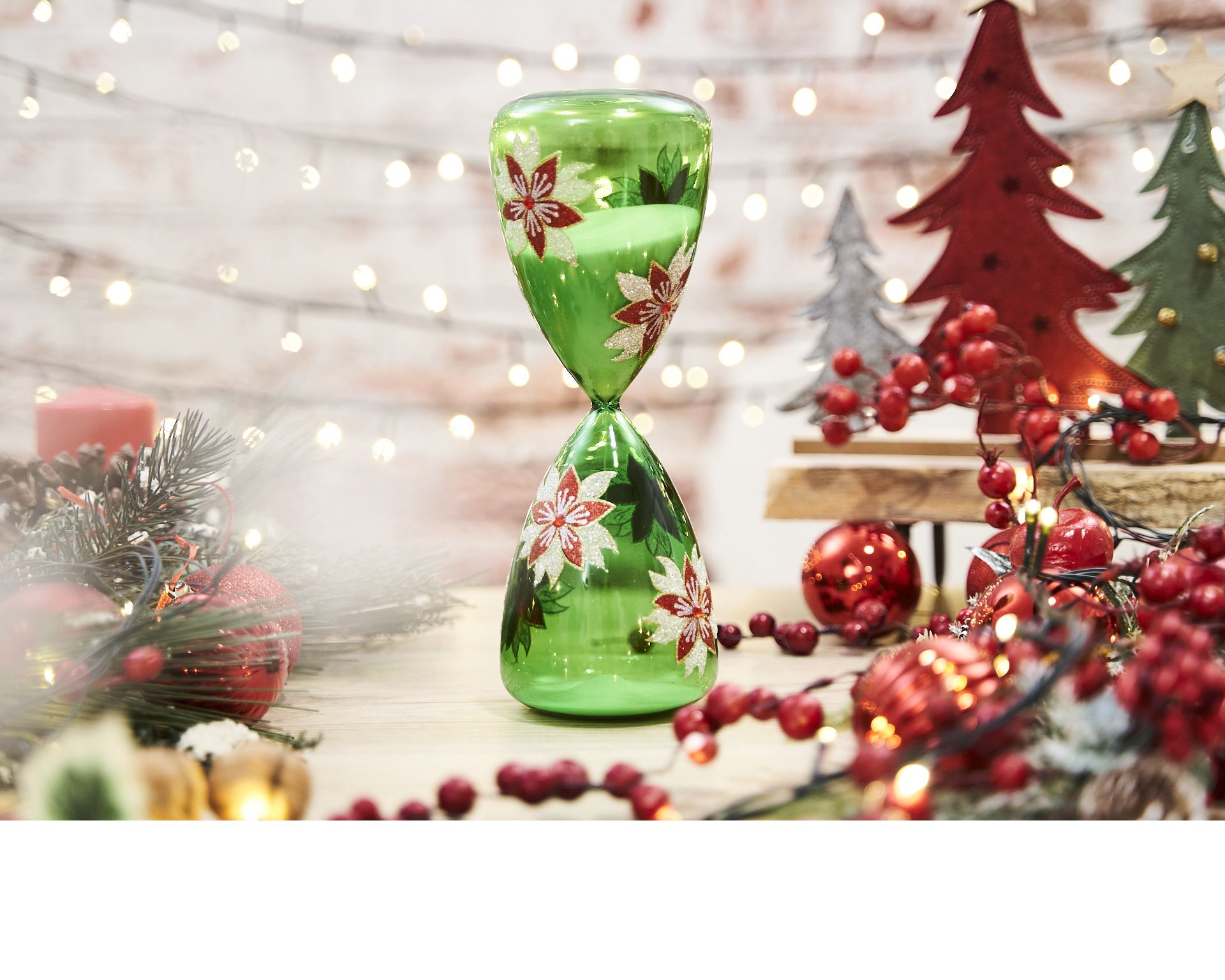 Idea Regalo Natale Clessidra Natale Verde Selezione Zanolli 184068 592n862602