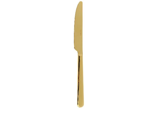 Coltello tavola linear gold acciaio