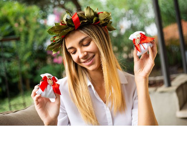 Bomboniera Laurea Cappello Della Laurea Argento Con Sacchetto Portaconfetti Selezione Zanolli 167682 964sllahx