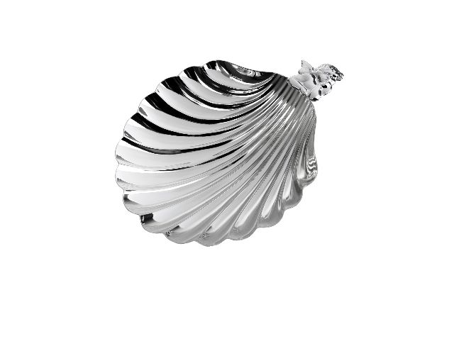 Seashell bilaminated silver angel